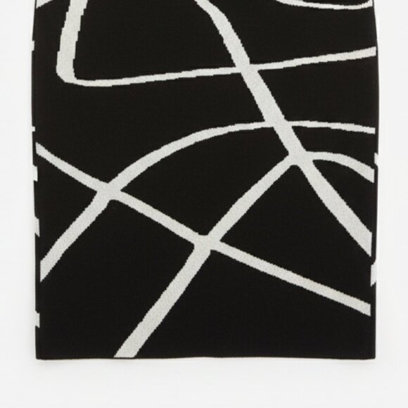 NWT Philosophy Republic Knit Skirt Women M Scroll Print Sweater Preppy Chic - Picture 11 of 15